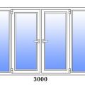 Рама балконная 3000х1500 профиль Montblanc системы Termo 60